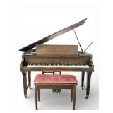 Mahogany Wurlitzer Baby Grand Piano W/Bench