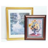 2 Pieces of Framed Wall Art Prints: Claude Monet