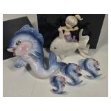 Lefton Ceramic Fish, Norcrest Mermaid