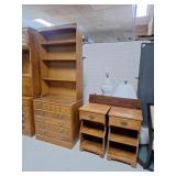 Ethan Allen Bookcase and Nightstands