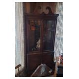 Vintage Corner Cabinet, Lanshire Ceramic Clock