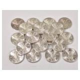 20 Mexican 1982 Libertad 1OZ Silver Coins