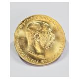 1915 Austrian 100 Coronas Gold Coin / Bullion