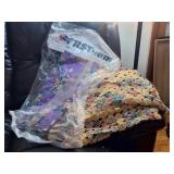 YoYo Quilt Top, Lap Quilt