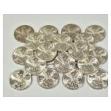 20 Mexican 1982 Libertad 1OZ Silver Coins