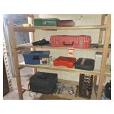 Metal Cabinet, Tools, Camping Chairs, Helmet
