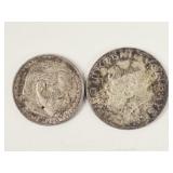 Silver German Coins: 1914 Wilhelmina & 1936