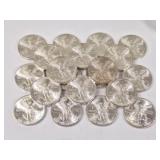 20 Mexican 1982 Libertad 1OZ Silver Coins