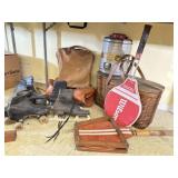 Hall Tree, Vintage Skates, Twin Headboard