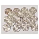 20 Mexican 1982 Libertad 1OZ Silver Coins