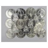 20 French 50 Franc Coins, Brilliant UC