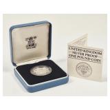 United Kingdom Silver Proof 1 Pound Coin