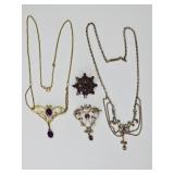 Victorian / Antique Garnet Pin, Gold Jewelry