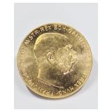 1915 Austrian 100 Coronas Gold Coin / Bullion