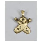 1.81 Grams 14KT Gold Bowling Pendant