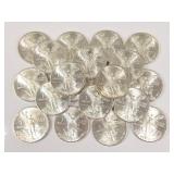 20 Mexican 1982 Libertad 1OZ Silver Coins