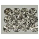 20 Mexican 1982 Libertad 1OZ Silver Coins