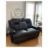 Reclining Sofa and Loveseat, Wall Clock