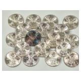 20 Mexican 1982 Libertad 1OZ Silver Coins