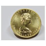 1982 Canadian 1OZ Fine Gold Maple Leaf Coin