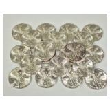 20 Mexican 1982 Libertad 1OZ Silver Coins