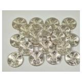 20 Mexican 1982 Libertad 1OZ Silver Coins