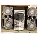 JVC Compact Component System, CDs and VHS Tapes