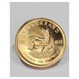 1980 South African Krugerrand 1 OZ Fine Gold Coin