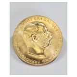 1915 Austrian 100 Coronas Gold Coin / Bullion
