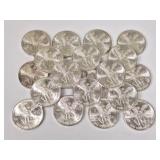 20 Mexican 1982 Libertad 1OZ Silver Coins