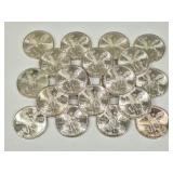 20 Mexican 1982 Libertad 1OZ Silver Coins