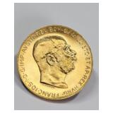 1915 Austrian 100 Coronas Gold Coin / Bullion