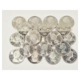 20 Canadian 1960s Era Silver Dollars