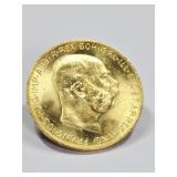 1915 Austrian 100 Coronas Gold Coin / Bullion
