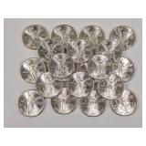 20 Mexican 1982 Libertad 1OZ Silver Coins