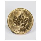 1982 Canadian 1OZ Fine Gold Maple Leaf Coin
