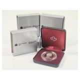 5 Royal Canadian Silver Dollars w/ Cases