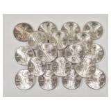 20 Mexican 1982 Libertad 1OZ Silver Coins