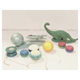 Vintage Yo-yos, Spaceship Bank, Dinosaur