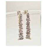 2.37 Grams 10KT Gold & Diamond Earrings
