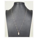 3.67 Grams 14KT Gold, Opal & Diamond Pendant