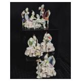 Vintage 7 Pc Dresden Art Lace Orchestra Set