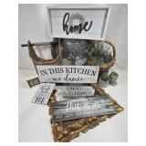 Baskets, Family Decor, Wood Word Decor