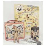 Gunsmoke Lunchbox, Toy Gun, Drum, Indian