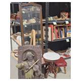 Marble Table, Mirror, Stools, Wall Art