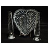 Waterford Crystal: Vases & Heart Shaped Dish