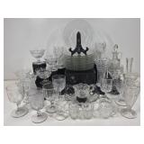 Glass Stemware, Plates, Sherbet Dishes, Vases