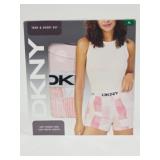 New DKNY Tank & Short Set, Pink Plaid, XL