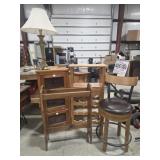 Wine Rack, Quilt Rack, Brass Lamp & More