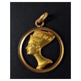 3.65 Grams 18KT Gold Egyptian Pendant